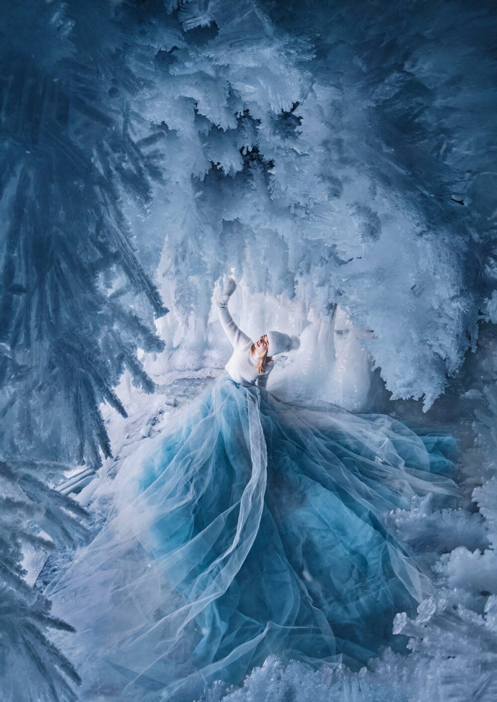 Baikal Fairytale: superb fashion photography series on the frozen waters of Lake Baikal by Kristina Makeeva