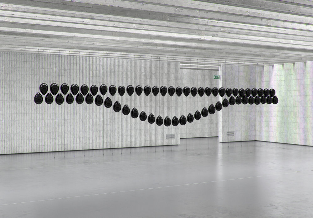 Bb Floating Black Balloons Installations By Tadao Cern 2