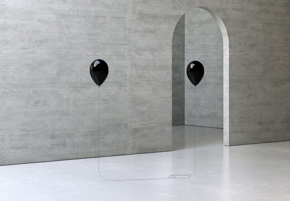 Bb Floating Black Balloons Installations By Tadao Cern 7