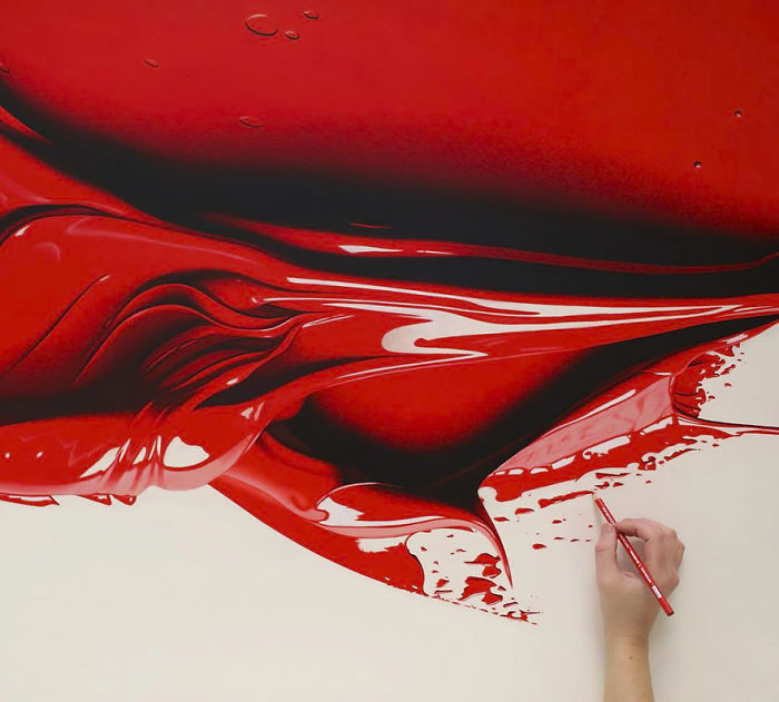 Complimentary Colors Amazingly Hyper Realistic Paint Blob Pencil Drawings By Cj Hendry 3