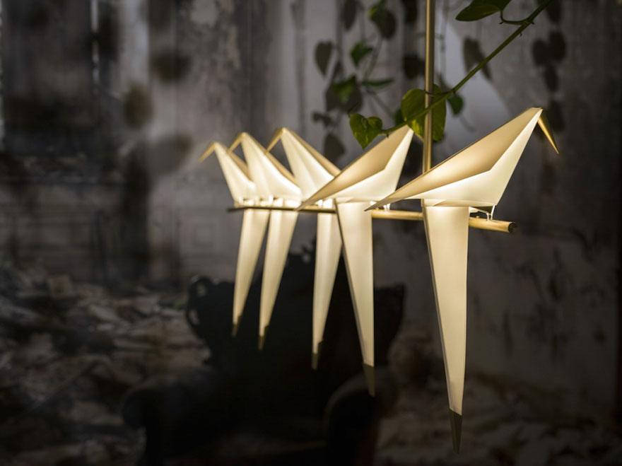 Perch Light Gorgeous Origami Bird Lamps By Umut Yamac 1
