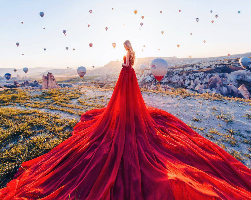 Sublime Photos Of Girls In Ethereal Dresses Against Gorgeous Scenarios Around The World By Kristina Makeeva 12