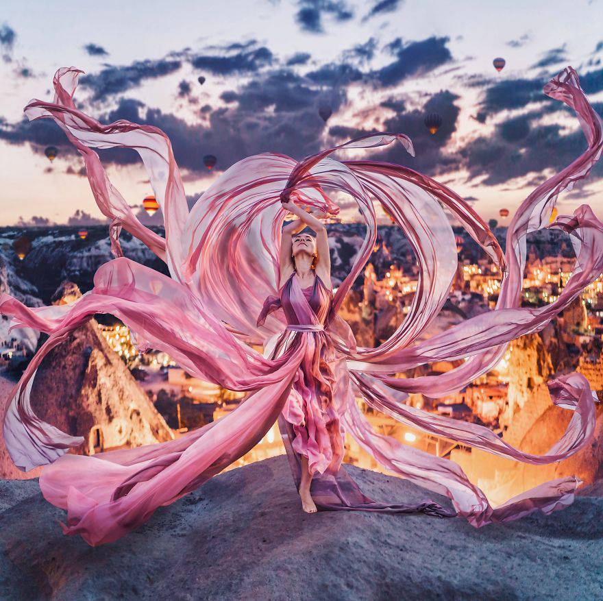 Sublime Photos Of Girls In Ethereal Dresses Against Gorgeous Scenarios Around The World By Kristina Makeeva 4