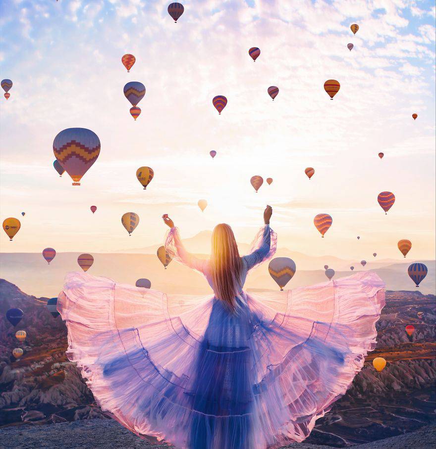 Sublime Photos Of Girls In Ethereal Dresses Against Gorgeous Scenarios Around The World By Kristina Makeeva 1