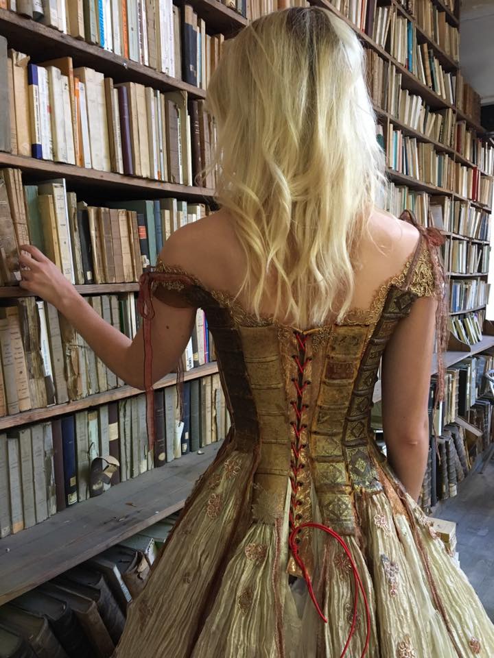 Superb Dress Made From Old Book Covers By Sylvie Facon 1