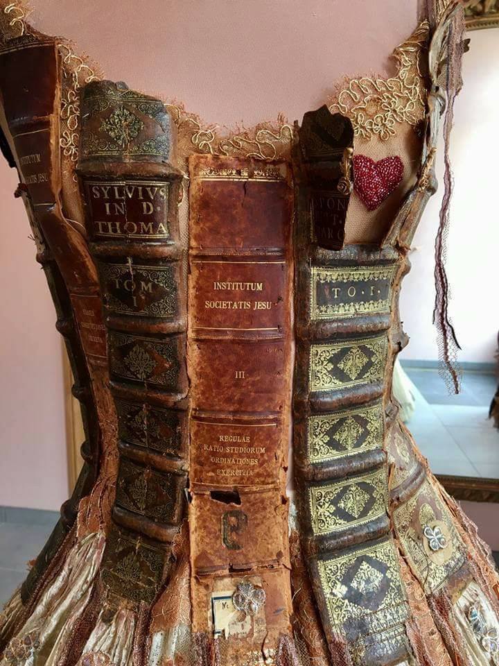 Superb Dress Made From Old Book Covers By Sylvie Facon 5