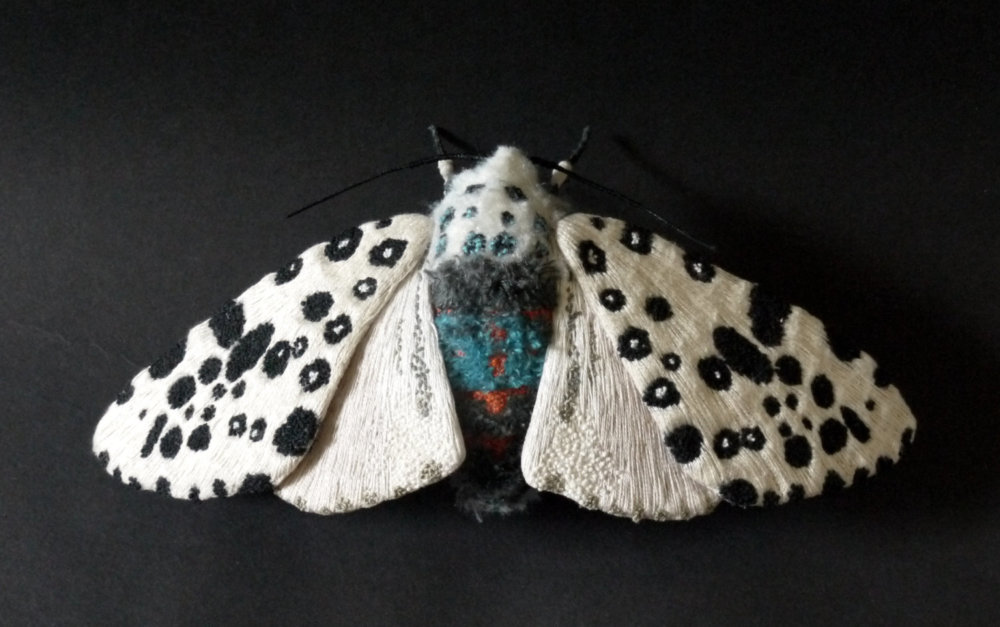 Textile Sculptures Of Moths Butterflies And Other Insects Made With Fabric And Embroidery By Yumi Okita 12