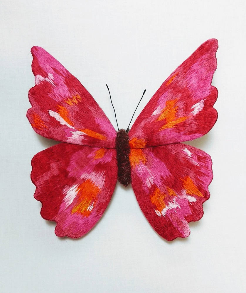 Textile Sculptures Of Moths Butterflies And Other Insects Made With Fabric And Embroidery By Yumi Okita 19