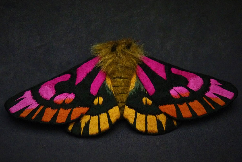 Textile Sculptures Of Moths Butterflies And Other Insects Made With Fabric And Embroidery By Yumi Okita 45