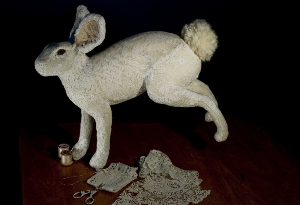 Textile Taxidermy Sculptures Of Animals Made With Antique Fabrics By Donya Coward 12