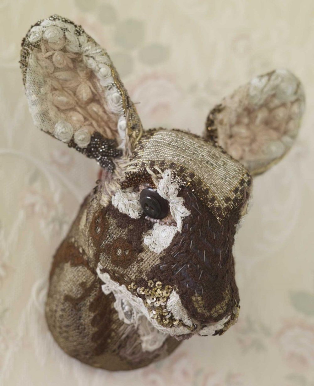 Textile Taxidermy Sculptures Of Animals Made With Antique Fabrics By Donya Coward 1