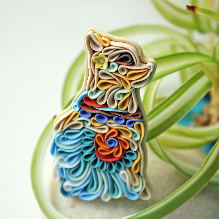 Gorgeous Animal Polymer Clay Jewelry Of With Colorful Patterns By Alisa Laryushkina 12