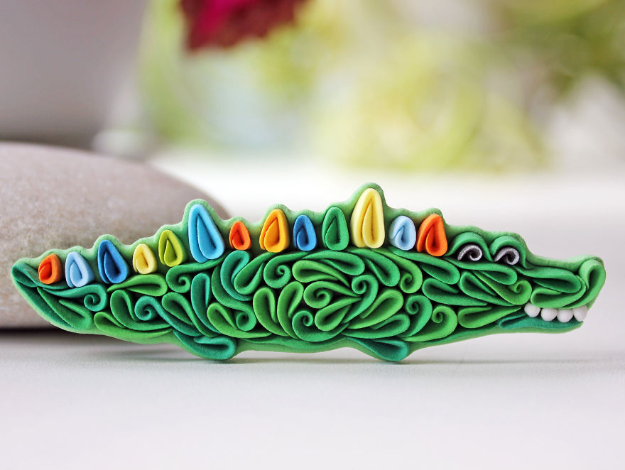 Gorgeous Animal Polymer Clay Jewelry Of With Colorful Patterns By Alisa Laryushkina 38