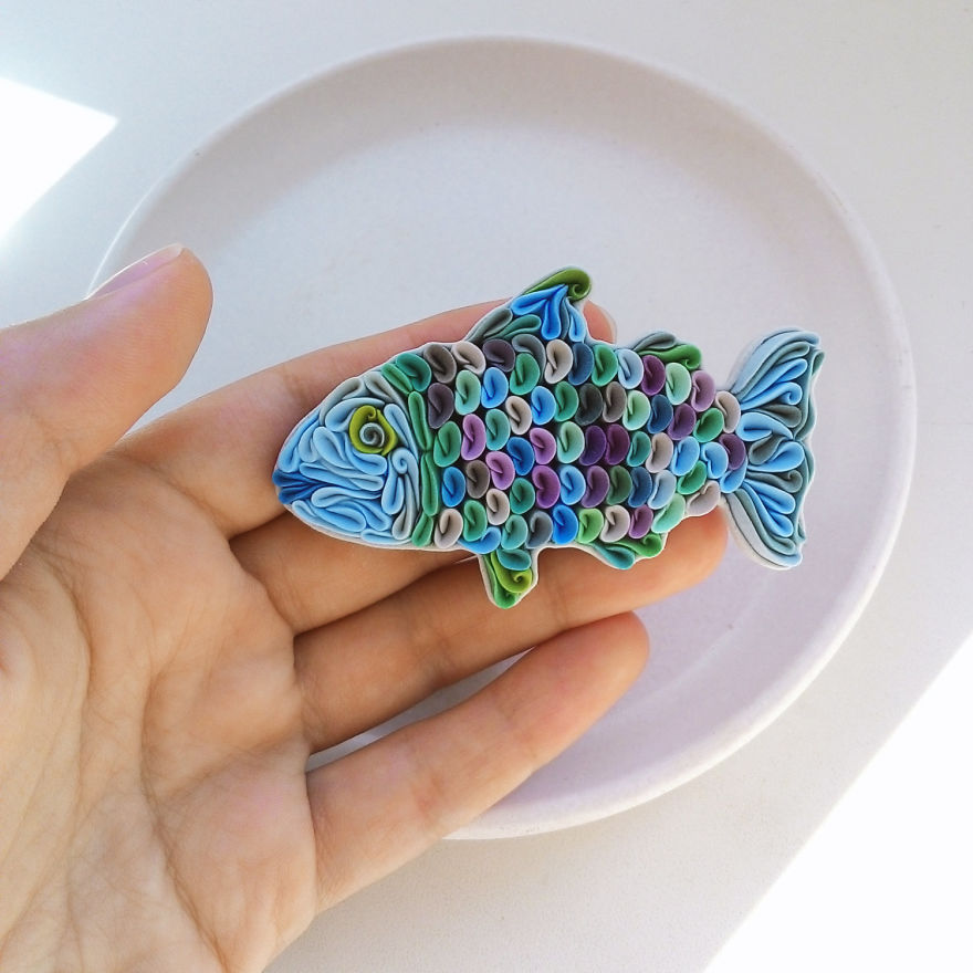Gorgeous Animal Polymer Clay Jewelry Of With Colorful Patterns By Alisa Laryushkina 39