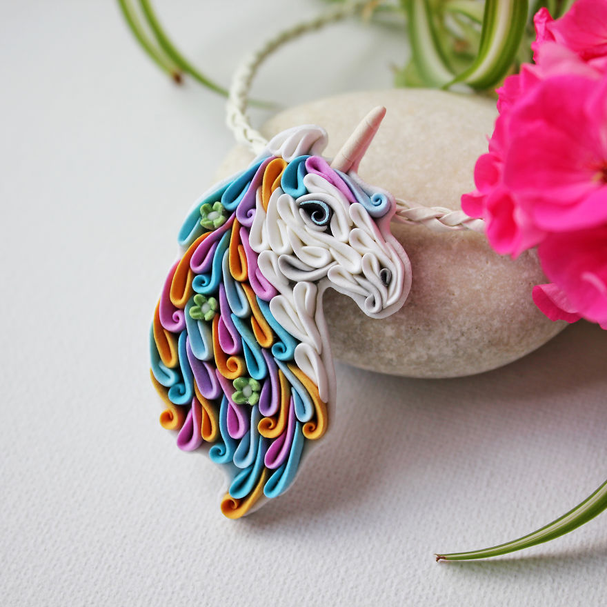 Gorgeous Animal Polymer Clay Jewelry Of With Colorful Patterns By Alisa Laryushkina 4