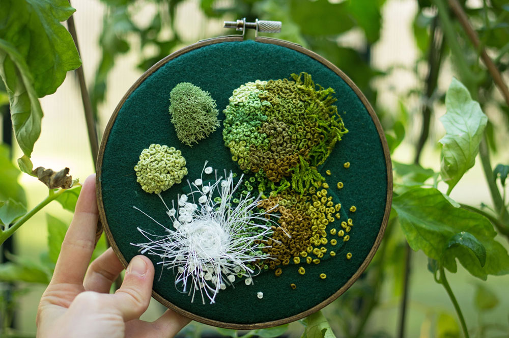 Showy And Intricate Moss Embroideries By Emma Mattson 13