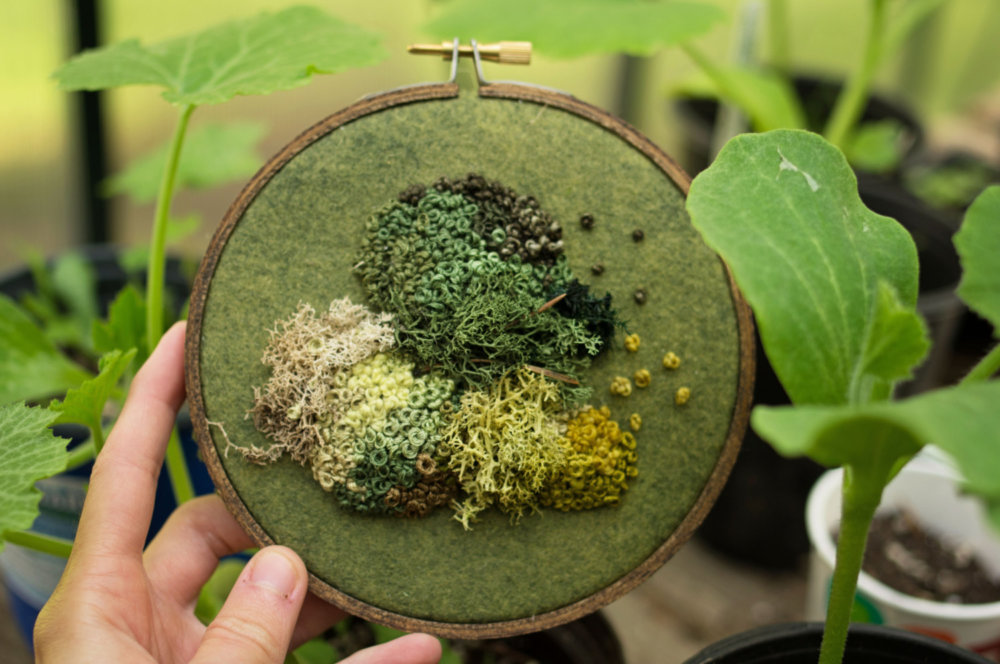 Showy And Intricate Moss Embroideries By Emma Mattson 8