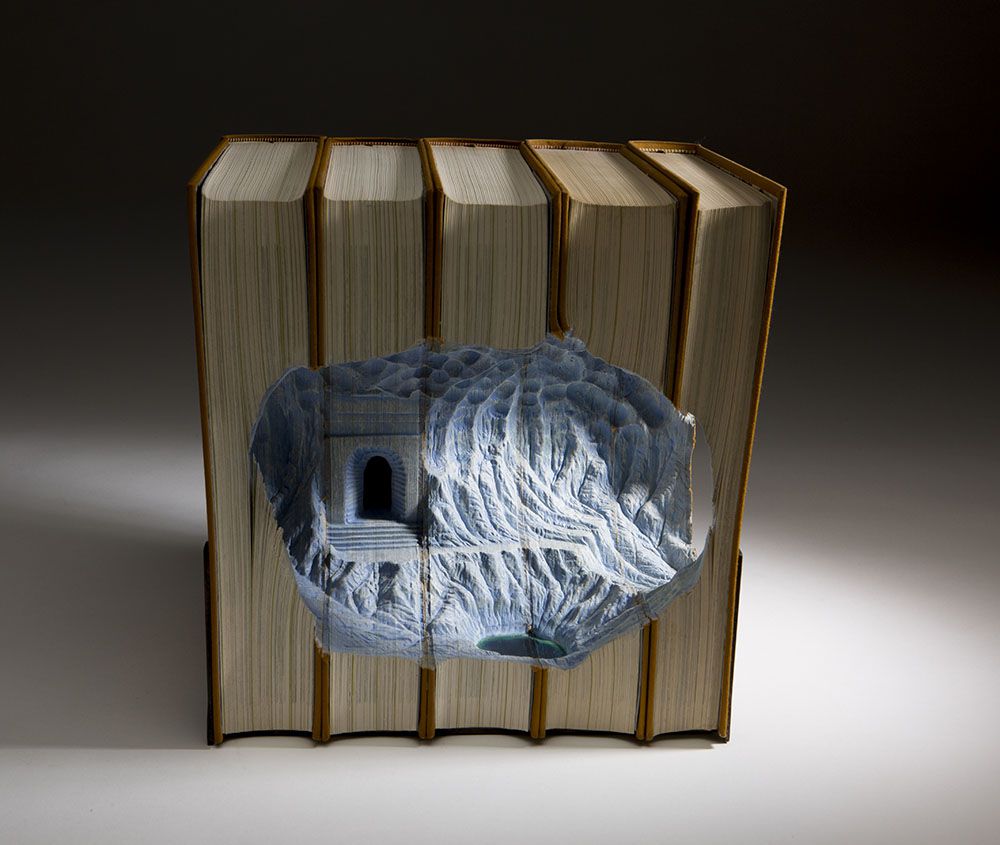 Artist Guy Laramee Turns Old Books Into Stunningly Natural Landscape Sculptures 13