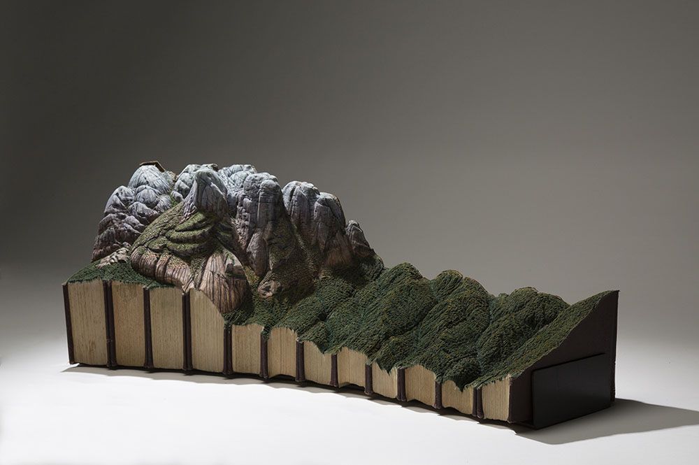 Artist Guy Laramee Turns Old Books Into Stunningly Natural Landscape Sculptures 15
