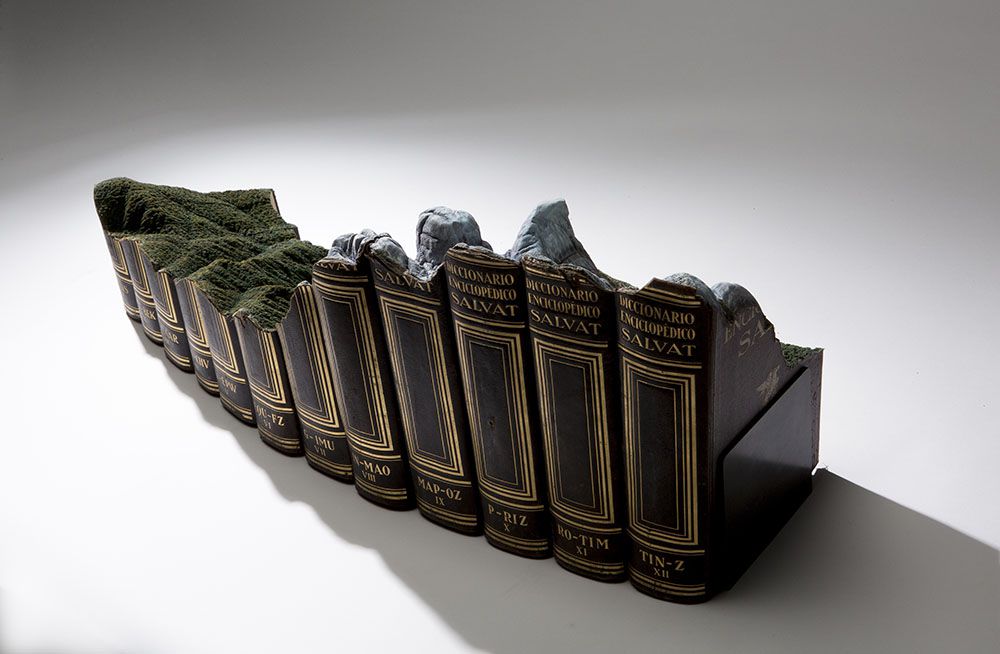 Artist Guy Laramee Turns Old Books Into Stunningly Natural Landscape Sculptures 17