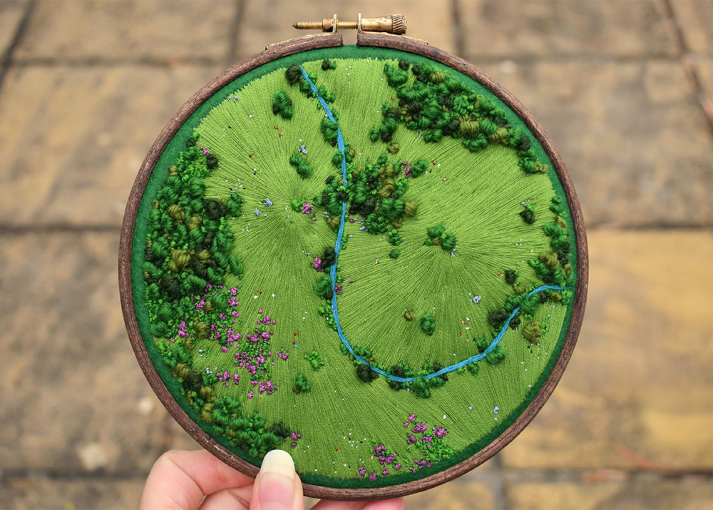 Awesome Scenarios Of Farmlands And Forests In The Textured Embroideries Of Victoria Rose Richards 6