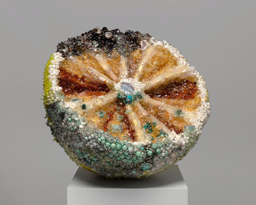 Bad Fruit Beautifully Bejeweled Rotting Fruit Sculptures By Kathleen Ryan 7
