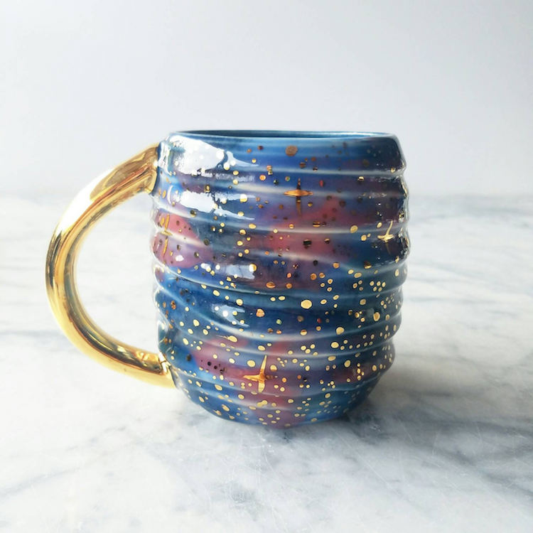 Ceramic Coffee Mugs Beautifully Customized With Crystal Details By Katie Marks 14