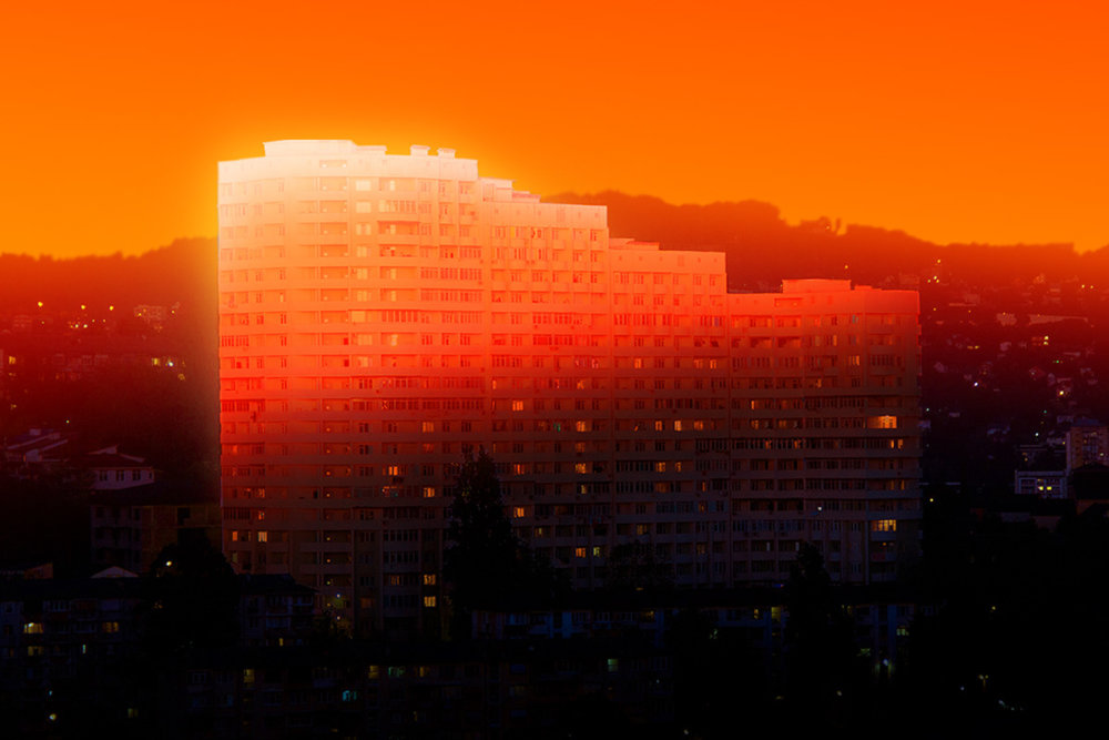 Glowing City The Alternative World In Vibrant Orange Shades By Slava Semeiuta 1