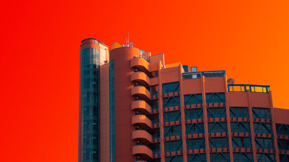 Glowing City The Alternative World In Vibrant Orange Shades By Slava Semeiuta 3