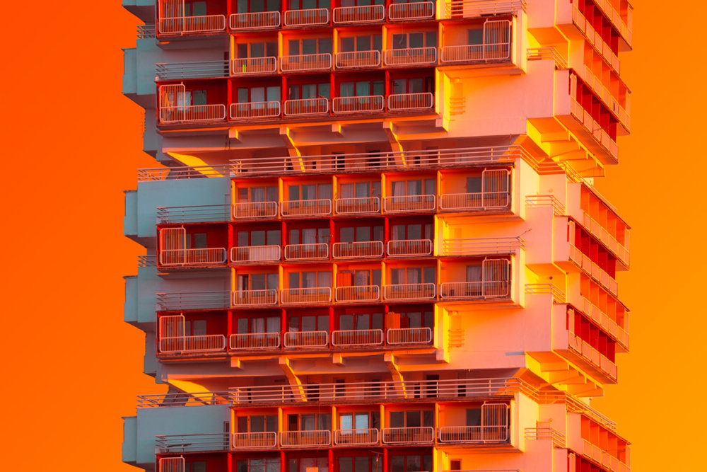 Glowing City The Alternative World In Vibrant Orange Shades By Slava Semeiuta 5