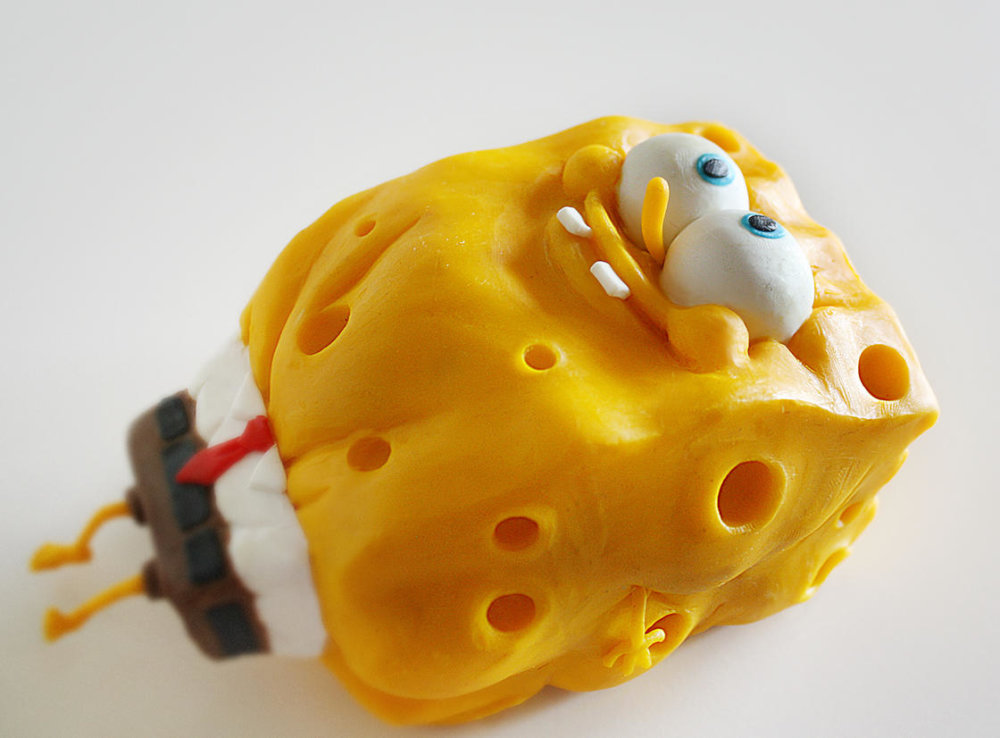 Handmade Polymer Clay Sculptures Of Spongebob By Alex Palazzi And Cecilia Fracchia 14