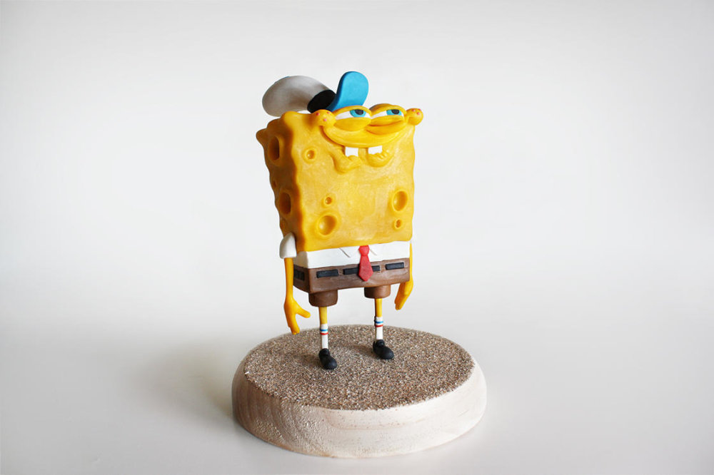 Handmade Polymer Clay Sculptures Of Spongebob By Alex Palazzi And Cecilia Fracchia 15