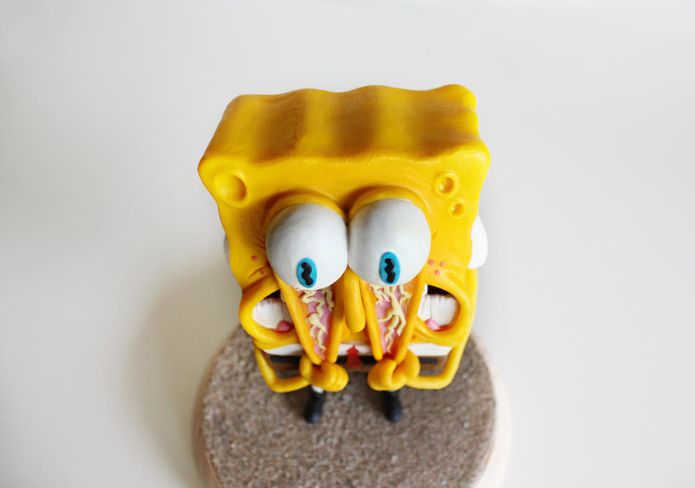 Handmade Polymer Clay Sculptures Of Spongebob By Alex Palazzi And Cecilia Fracchia 6