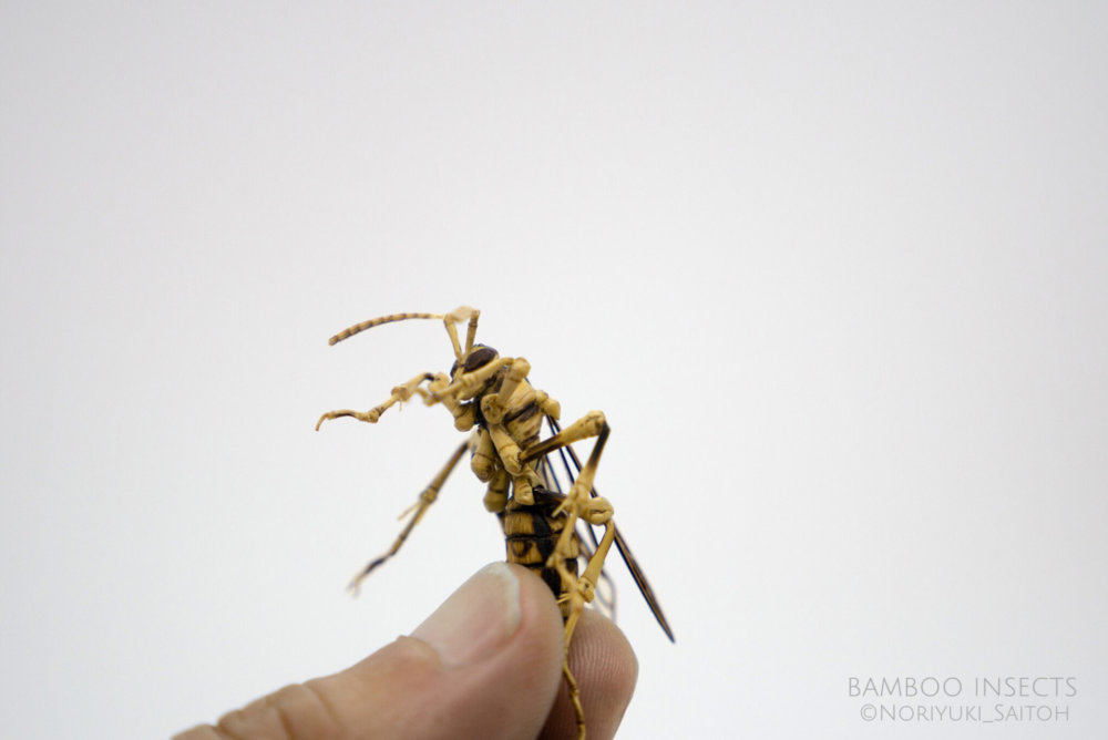 Intricate Life Like Insect Sculptures Made From Bamboo By Noriyuki Saitoh 21