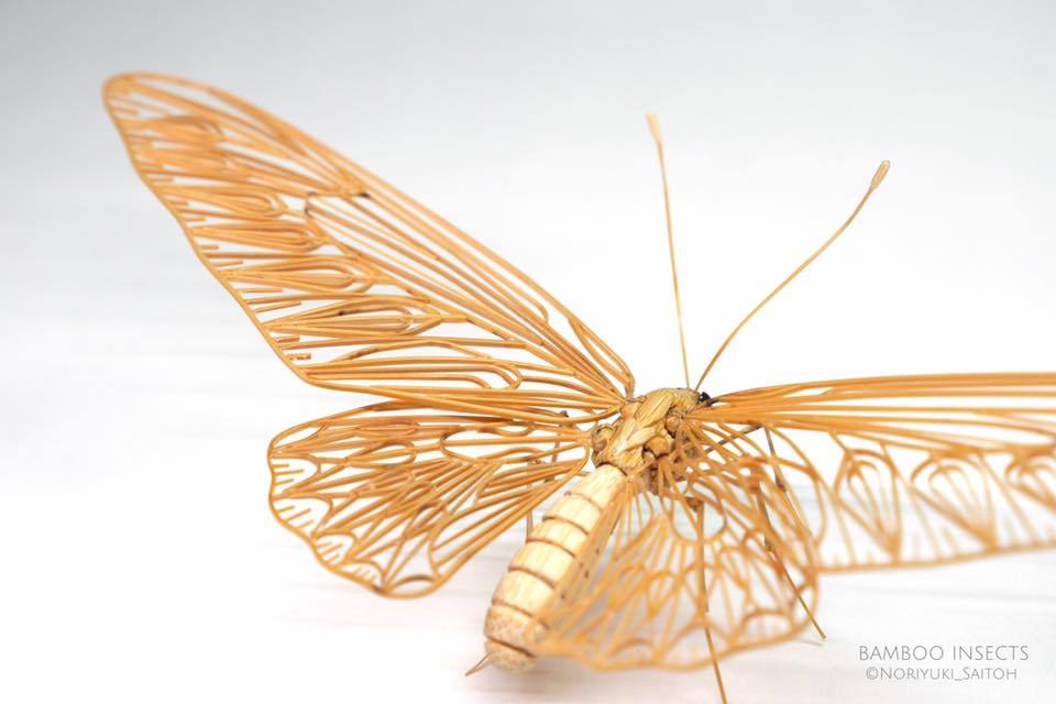 Intricate Life Like Insect Sculptures Made From Bamboo By Noriyuki Saitoh 7