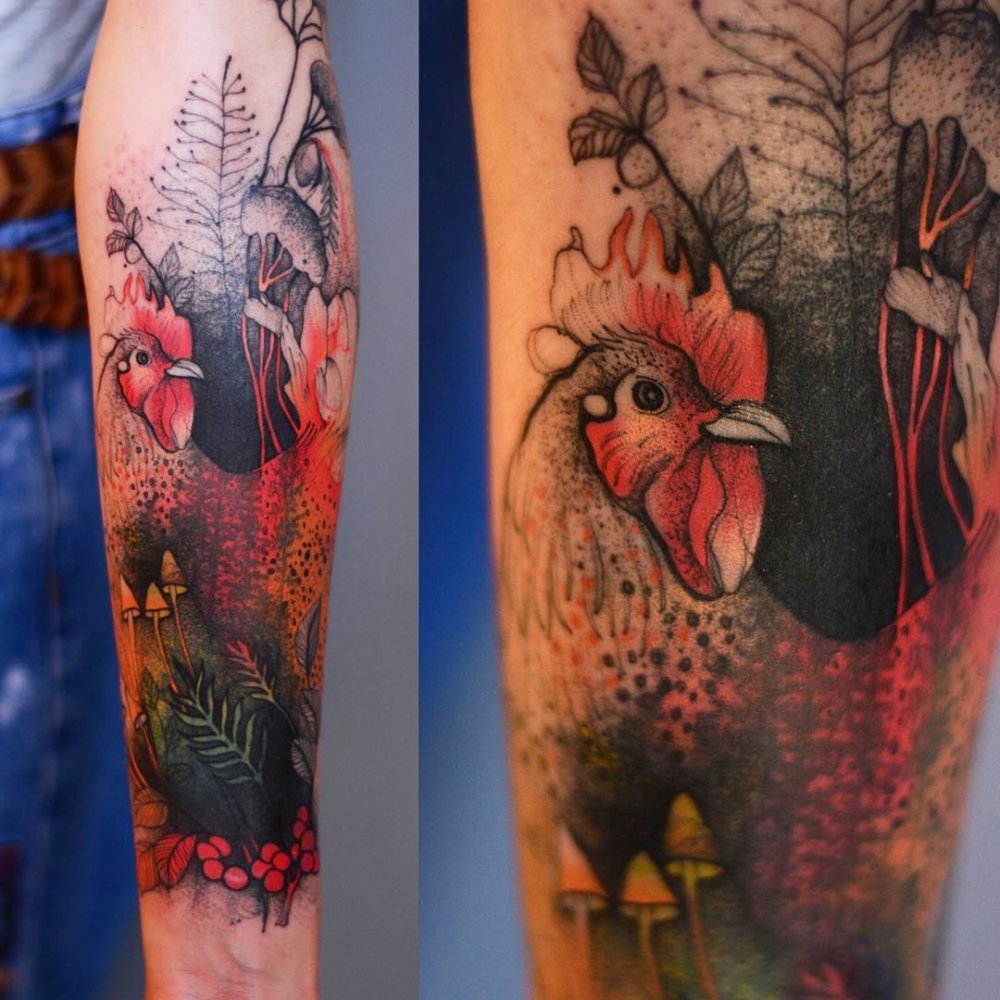 Marvelous Neon Color Tattoos By Polish Artist Joanna Swirska 13