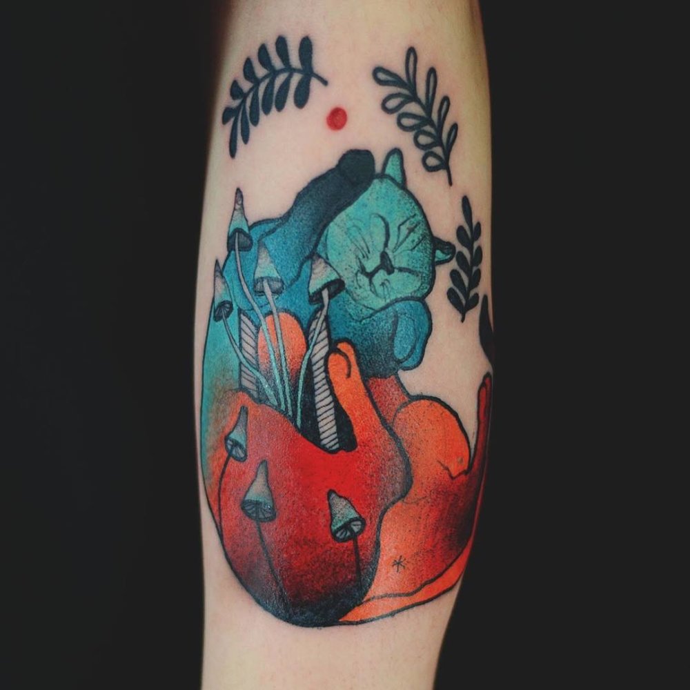 Marvelous Neon Color Tattoos By Polish Artist Joanna Swirska 18