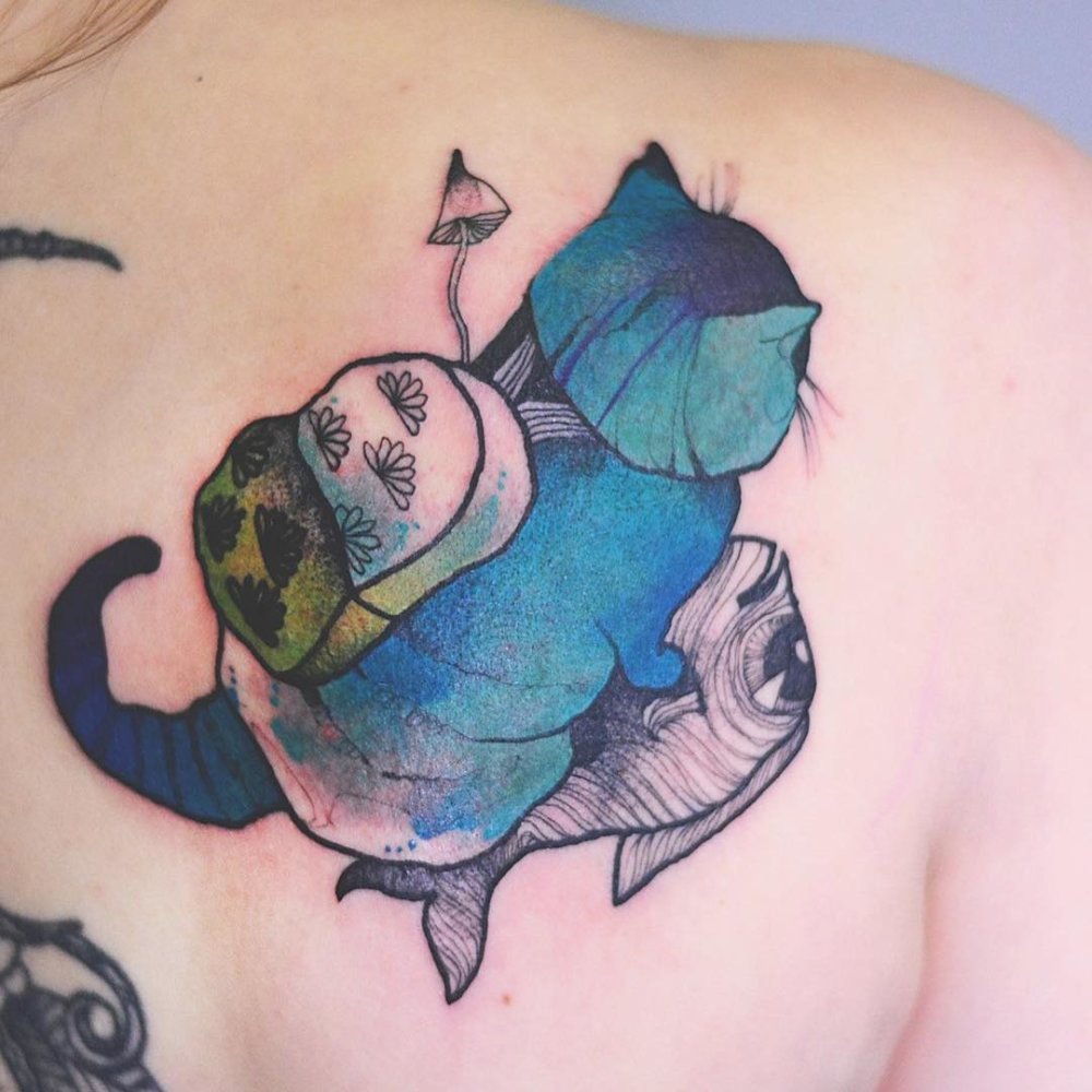 Marvelous Neon Color Tattoos By Polish Artist Joanna Swirska 36