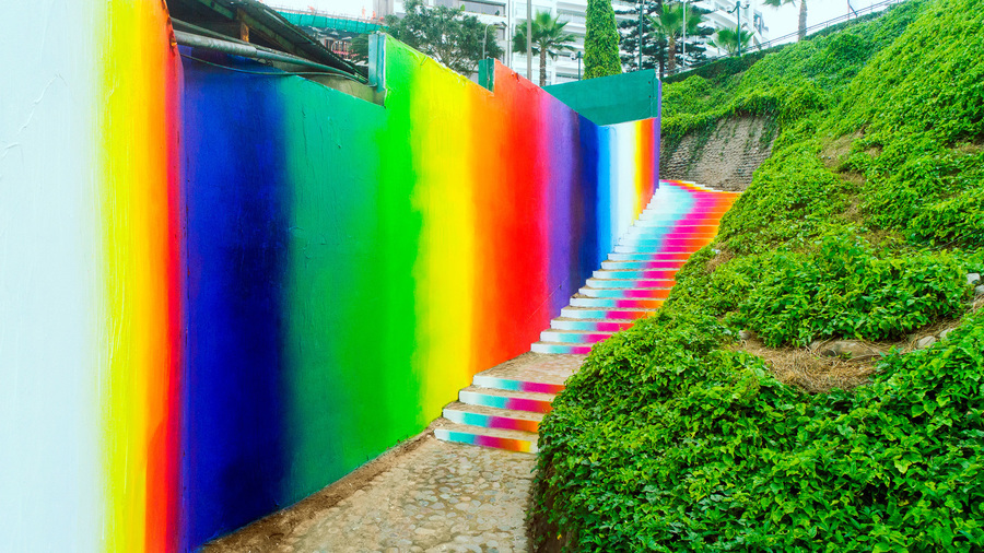 Mesmerizing Rainbow Themed Murals By Xomatok 14
