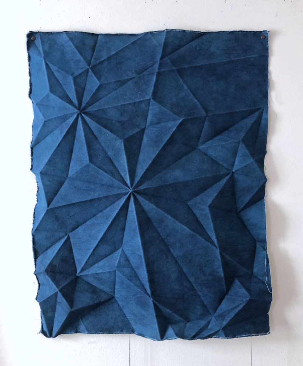 Naturally Dyed Cotton Fabrics Shaped Into Abstract Origami Figures By Sipho Mabona 10