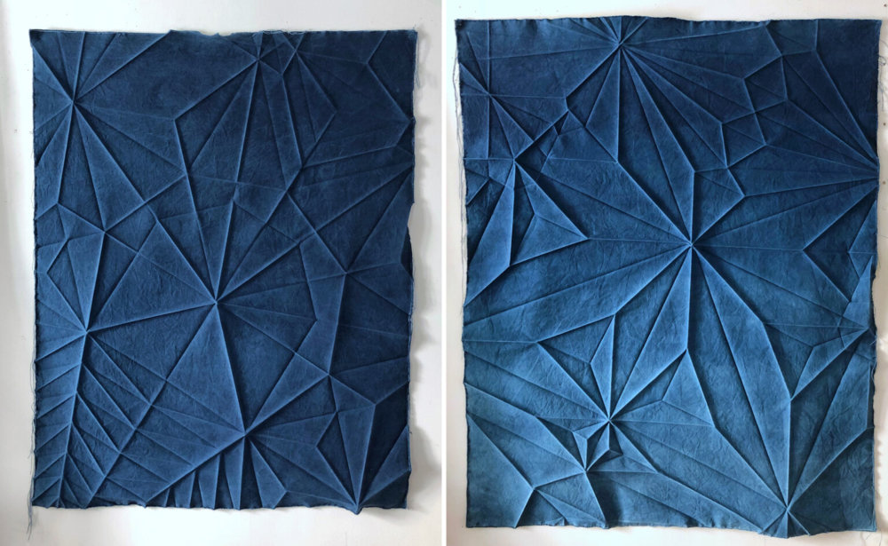 Naturally Dyed Cotton Fabrics Shaped Into Abstract Origami Figures By Sipho Mabona 2