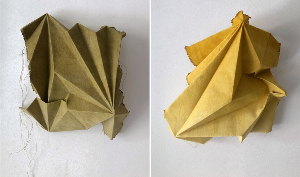 Naturally Dyed Cotton Fabrics Shaped Into Abstract Origami Figures By Sipho Mabona 5