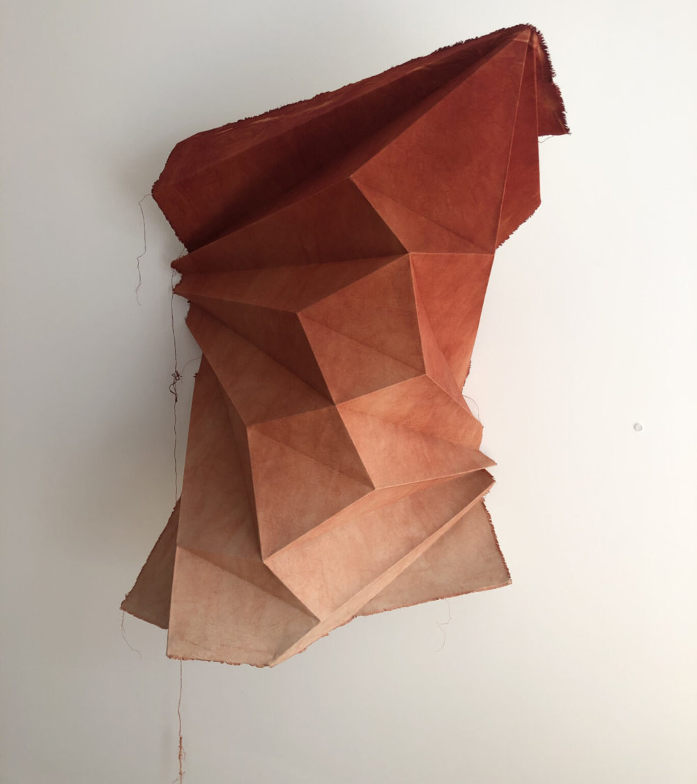 Naturally Dyed Cotton Fabrics Shaped Into Abstract Origami Figures By Sipho Mabona 9
