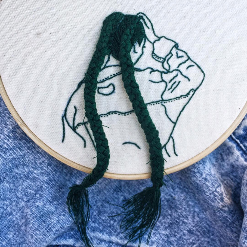 Wonderful Hair Embroidery Hoop Art By Fashion Model And Artist Sheena Liam 2