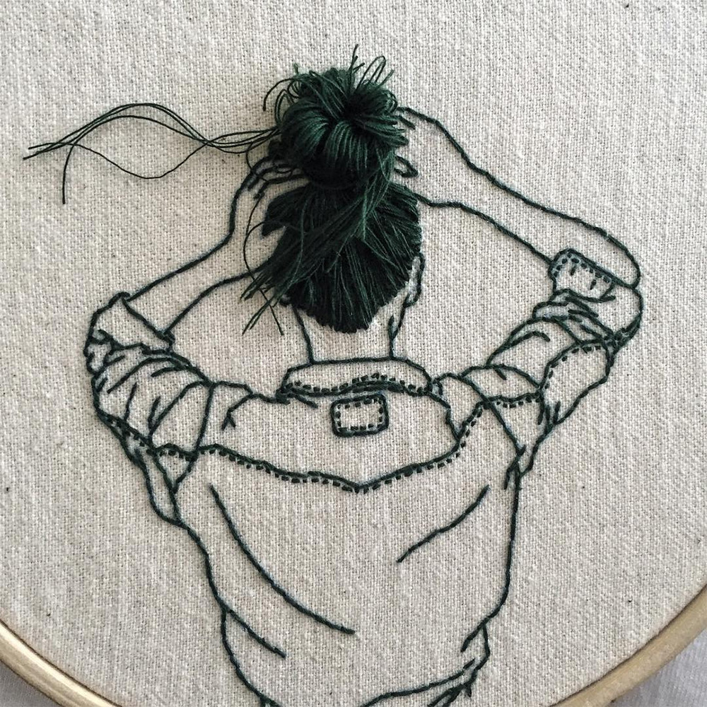 Wonderful Hair Embroidery Hoop Art By Fashion Model And Artist Sheena Liam 3