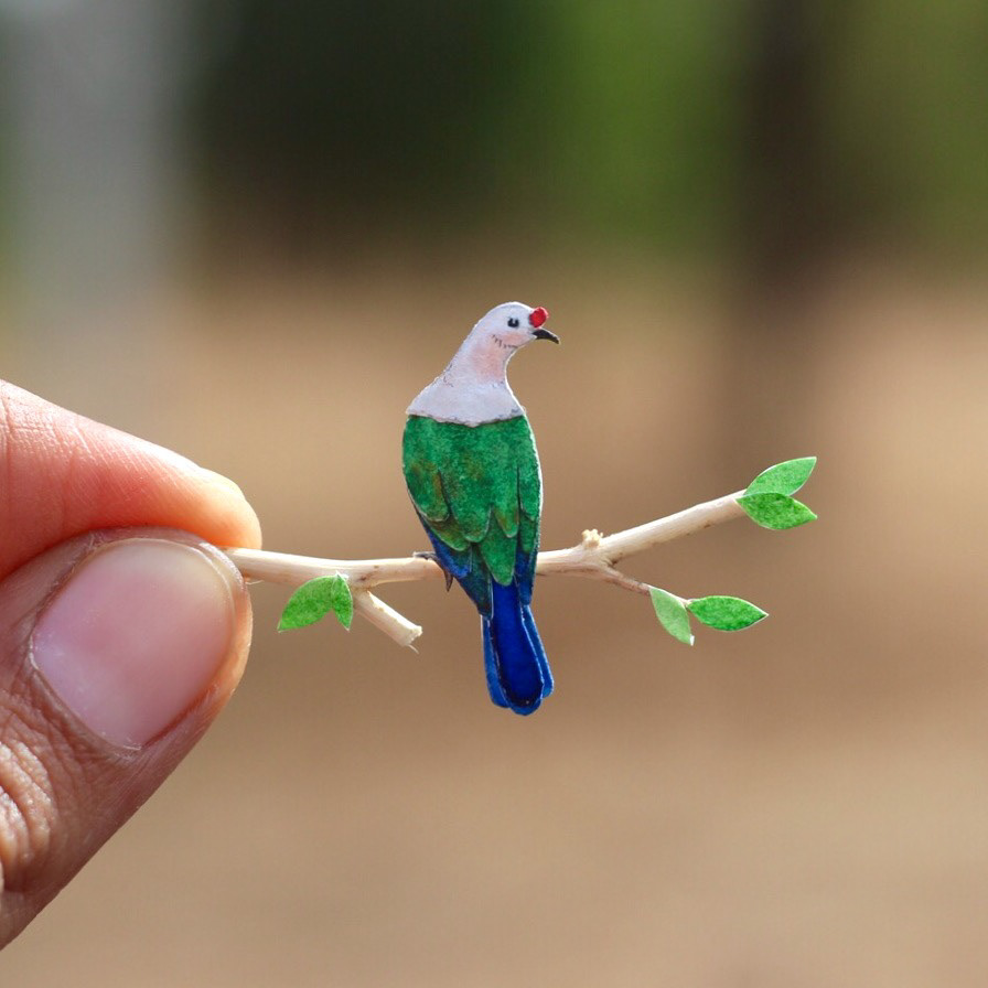 Awesome Bird Paper Cut Sculptures In Miniature By Vaishali Chudasama 14
