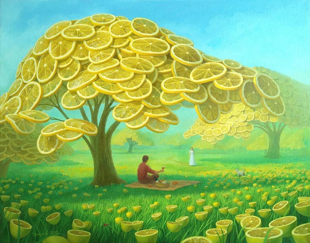 Citrus World The Surreal Lemon Themed Paintings Of Vitaliy Urzhumov 5