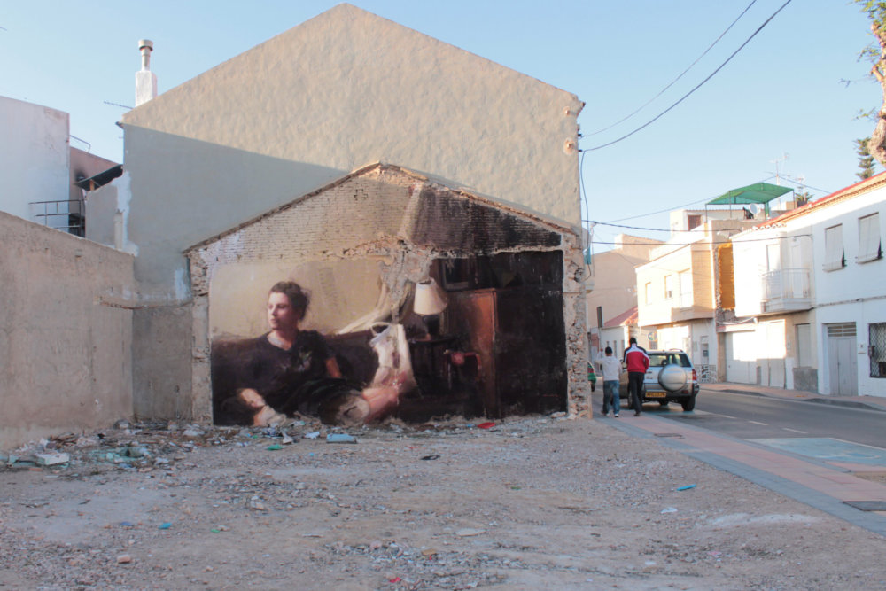 Large Scale Murals Of Family Photographs By Mohamed Lghacham 12