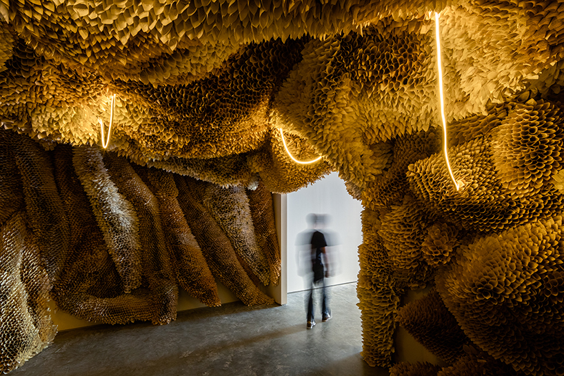 Manifestation Cave Installations Made Of Millions Of Hand Rolled Paper Cones By Samuelle Green 1