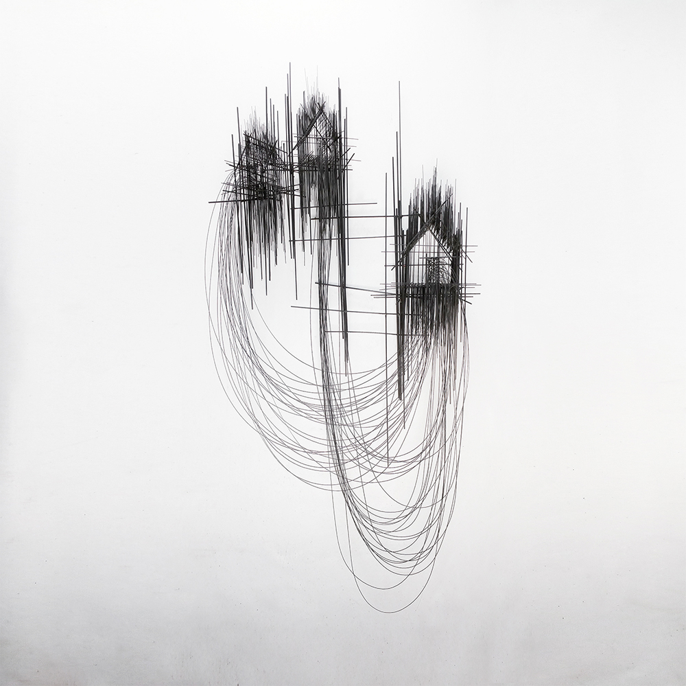 Metal Sketches Architectural Steel Wire Sculptures By David Moreno 15